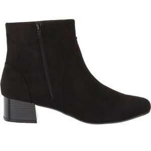 Clarks Black Suede Chunky Heel Ankle Boots size 7